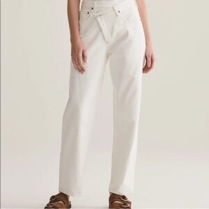 Agolde Straight Leg Jeans in White